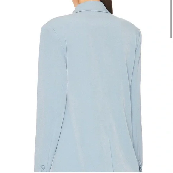 NWT- WeWoreWhat x Revolve Double Breasted Blazer Suiting Twill Storm - Picture 4 of 13